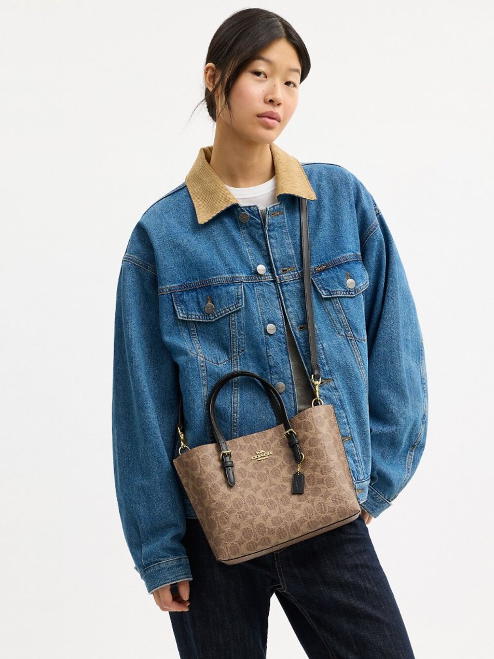 Coach Outlet Mollie Tote Bag 25 In Signature Canvas